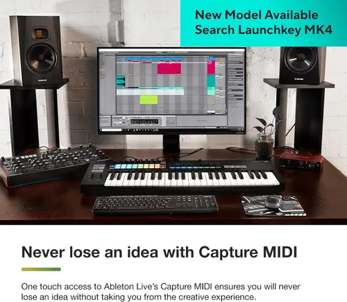 Vista 3 de Novation Launchkey 25 [MK3] teclado controlador MIDI - Integración perfecta con Ableton Live. Modo de acordes, Modo de escala y Arpegiador — Todo