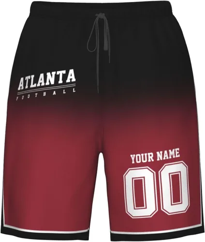 Vista 11 de Pantalones cortos de playa personalizados de fútbol para hombre, de secado rápido, personalizados con cualquier nombre y número, regalos