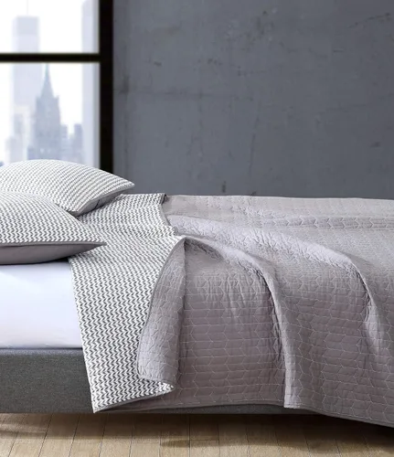 Vista 2 de City Scene - Juego de edredón tamaño Queen, ropa de cama reversible de algodón con fundas a juego, decoración del hogar para todas las estaciones