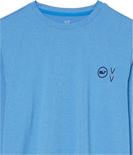 Vista 3 de vineyard vines Camiseta de manga larga Vv Harbor Performance para niño
