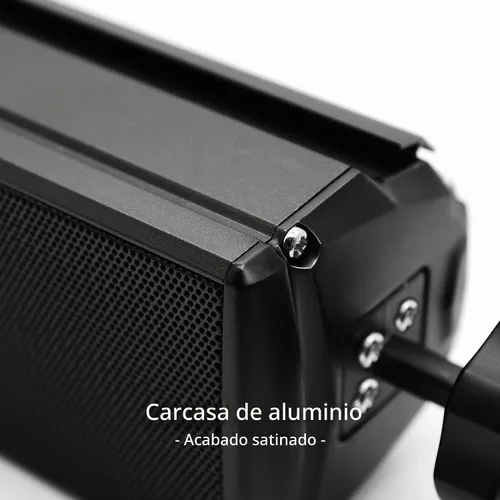 Vista 7 de GoHawk Altavoces Bluetooth para motocicleta impermeables con luz LED RE8 Negro