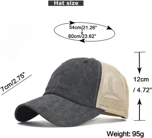 Vista 5 de Sombrero de entrenamiento, gimnasio, sombrero de malla, sombrero de atletismo, sombrero de papá, sombrero de pesca, sombrero de camionero, sombrero