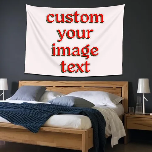 Vista 8 de HTYJFIG Tapiz personalizado para subir imágenes, tapiz de fondo personalizado, regalos personalizados para decoración del hogar y dormitorio