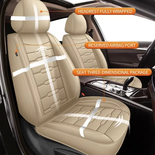 Vista 3 de AOMSAZTO Fundas de asiento de automóvil de ajuste personalizado para Cadillac ATS 2013-2018, fundas de cojín de vehículo, protectores de asiento