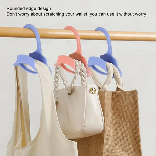 Vista 3 de plplaaoo Bag Hook, Bag Hanger, Hanging Purse Organizer, Purse Organizer for Closet, Purse Hanger Multifunction Space Saving Handbag Organizer Hook