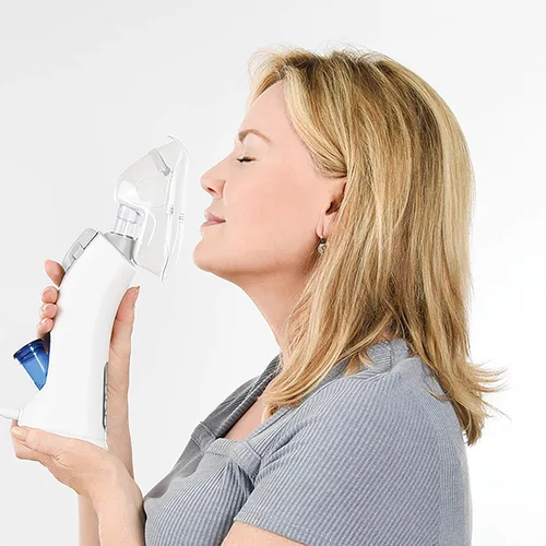 Vista 4 de PureGuardian MST55 Inhalador portátil de vapor y niebla caliente, bandeja de aceite esencial, tratamiento de vapor natural de mano ideal