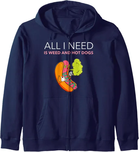 Vista 3 de Divertida camiseta para fumar marihuana con capucha y cremallera para fumar marihuana, Negro