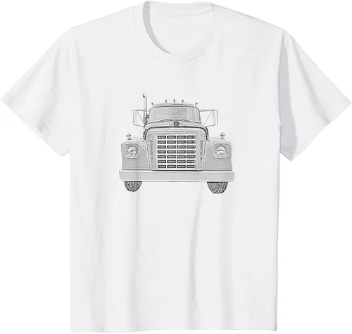 Vista 63 de Camiseta clásica de camión pesado International Harvester IH Loadstar, Negro, S