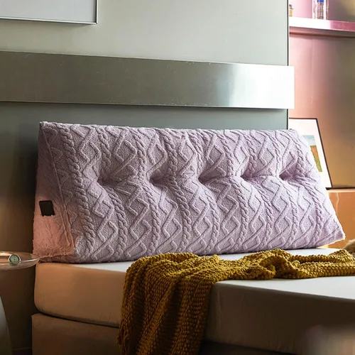 Vista 9 de Almohada triangular para cabecero grande para cama de lectura, respaldo de cuña para cabecero, cojín de apoyo para sofá cama con funda extraíble