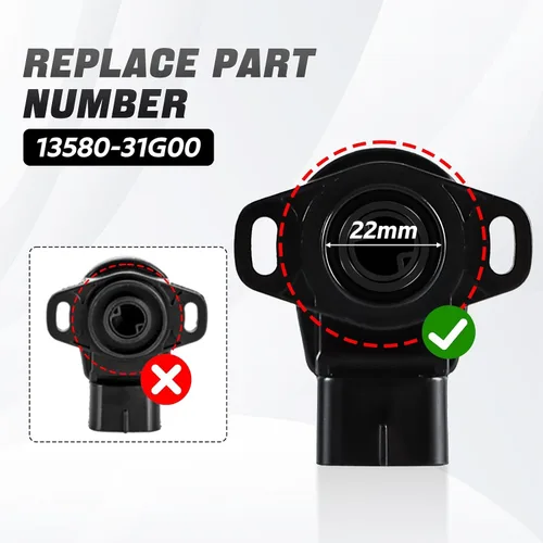 Vista 2 de FUSCH Sensor TPS Sensor de posición del acelerador compatible con Suzuki Kingquad LT-A700X/ LT-A750X/ LT-A750XP/ LT-A750XPZ/ LT-A750XL/ LT-A750XZ