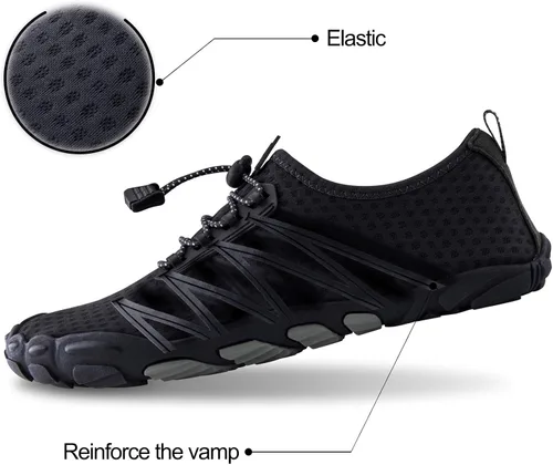 Vista 4 de SEEKWAY - Zapatos de agua unisex para adultos, tipo calcetín, de secado rápido, sensación de pie descalzo, para playa, natación, río, piscina, lago