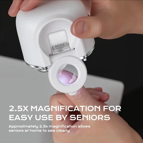 Vista 2 de Cortauñas eléctrico automático 3 en 1 con luz LED y lima de uñas, pantalla digital LCD de 3 velocidades, almacenamiento de clips de uñas