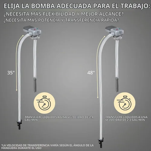 Vista 7 de Deway Bomba de transferencia de combustible WAYPUMP09, batería AA, parada
