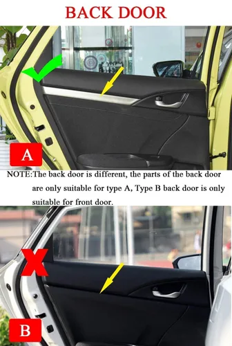 Vista 2 de LEXLEY 4 piezas de panel de puerta interior moldura de puerta cubierta ABS estilo fibra de carbono estilo calcomanía accesorios para Honda 4 puertas