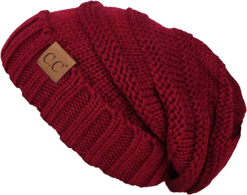 Vista 114 de Funky Junque Gorro de moda de punto trenzado de talla extragrande, grueso, abrigado, suave y holgado
