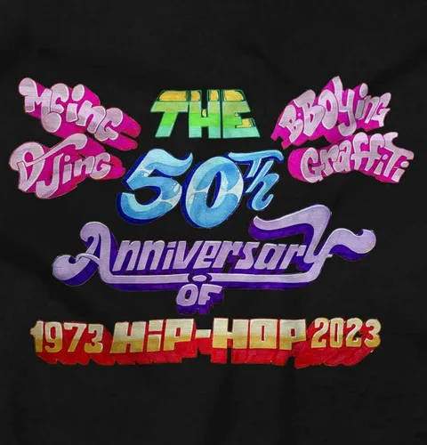 Vista 2 de Camiseta gráfica 50th Anniversary of Hip Hop Elements para hombre o mujer