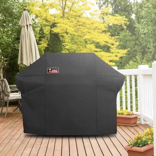 Vista 2 de Kingkong 7108 Premium Grill Cover para parrilla Weber Summit 400 Series (comparado con la cubierta de parrilla Weber 7108) incluyendo cepillo
