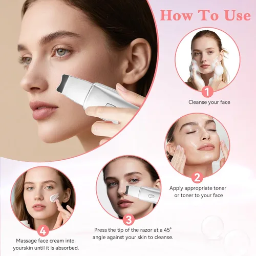 Vista 5 de Herramientas para quitar puntos negros, espátula facial 4 en 1 para Plateado