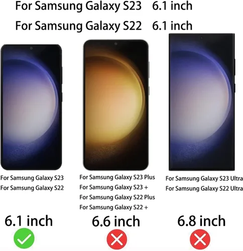 Vista 7 de Paquete de 2 vidrios templados de privacidad anti-azul para Samsung Galaxy S23 / Galaxy S22 Espejo Protector de pantalla anti-espía Película
