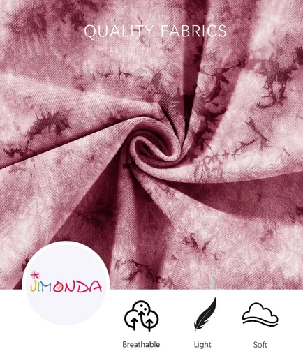 Vista 2 de Jimonda Pijamas sin pies para bebés, niñas y niños, con cremallera de 2 vías, manga larga, suave, para dormir, mameluco de teñido anudado