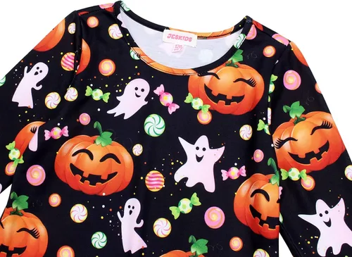 Vista 3 de JESKIDS Camisones de manga larga con estampado de dinosaurio para niñas