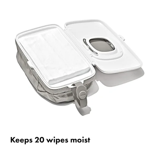 Vista 10 de Dispensador de Toallitas OXO Tot On-The-Go con Bolso para Pañales, Gris