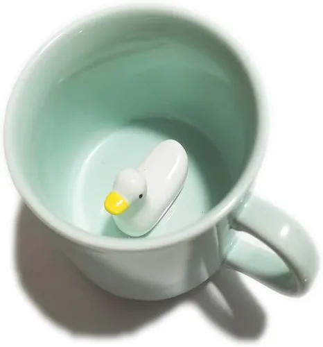 Vista 8 de Taza de café ZaH, 10 onzas, diseño con animal 3D en el fondo, Estándar, Bear