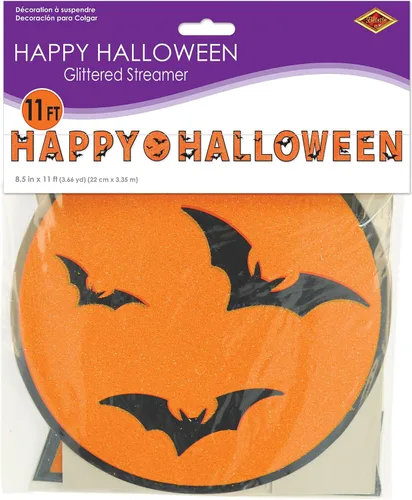 Vista 6 de Accesorio de fiesta de streamer de Halloween con purpurina (1 unidad) (1/paquete)