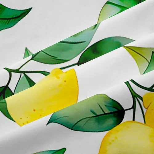 Vista 6 de Feelyou Cortinas de limón para dormitorio, sala de estar, niños, patrón botánico de limón, cortinas opacas para oscurecer las frutas tropicales