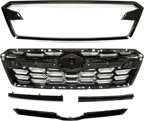 Vista 6 de HECASA Rejilla superior delantera compatible con Subaru Crosstrek 2018-2020 Reemplazo para 91123FL170 91123FL121 Rejilla de radiador y parachoque