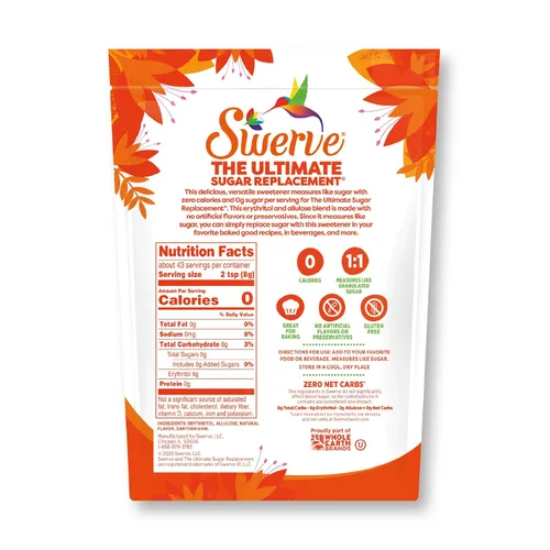Vista 3 de Endulzante Swerve, paquete de horneado de 12 oz. presentación granular y glas