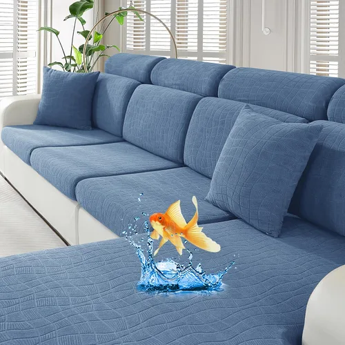 Vista 10 de MAXIJIN Fundas impermeables para cojín de sofá Fundas elásticas para asiento de sofá Fundas lavables, Fundas seccionales para cojines de exterior