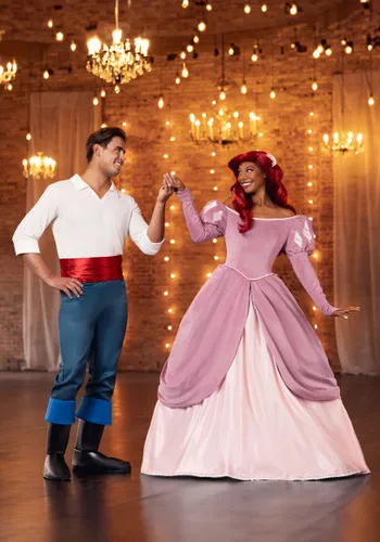 Vista 2 de Disfraz de Vestido Rosa de La Sirenita Ariel para Mujer de Disney Multicolor
