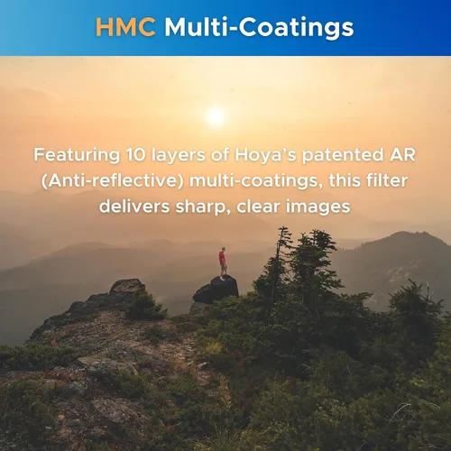 Vista 5 de Hoya NXT Plus Filtro Polarizador de 37 mm — Filtro Circular Polarizador con Capa Superior Impermeable, Recubrimientos HMC de 10 Capas, Factor