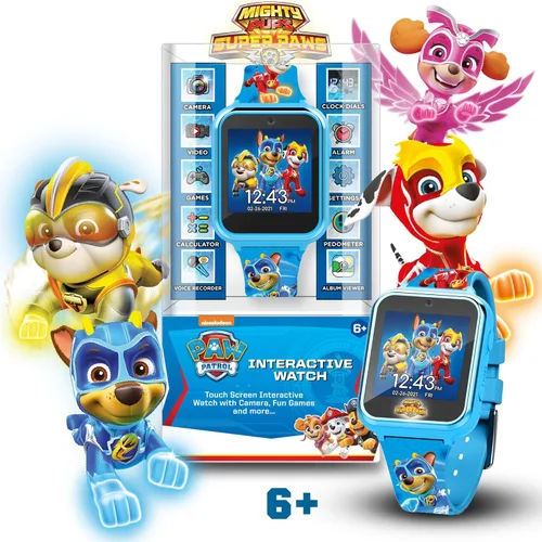 Vista 2 de Reloj inteligente Accutime Paw Patrol con cámara para niños y bebés - Reloj inteligente interactivo para niños y niñas con juegos, grabadora de voz