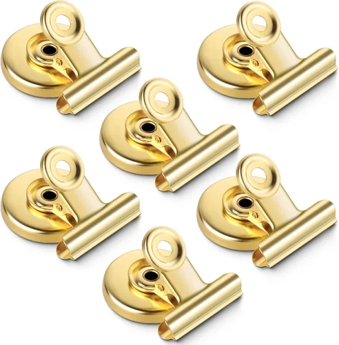 Vista 13 de Grtard Paquete de 6 clips magnéticos resistentes, clips magnéticos para refrigerador, imanes de refrigerador, clip magnético fuerte, imanes sin Negro