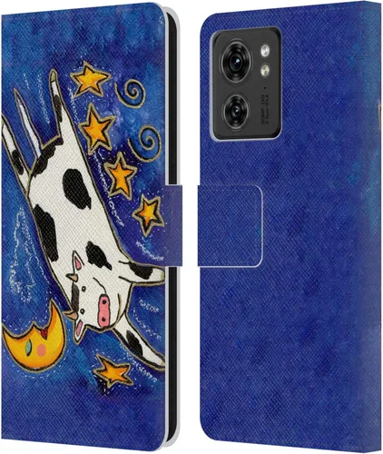 Vista 18 de Head Case Designs Officially Licensed Wyanne Blue Watercolour Bear Animals 2 Leather Book Wallet Case Cover Compatible with Motorola Moto Edge 40