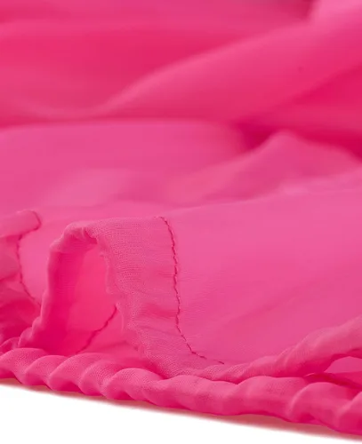 Vista 5 de Allegra K Chaqueta de malla transparente para mujer, manga larga, dobladillo con cordón y botones, recortada
