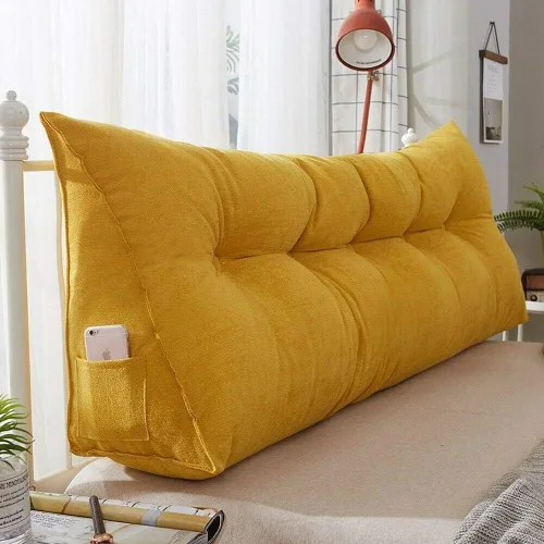 Vista 7 de Cojín triangular de cuña para respaldo de cama, almohada de apoyo de posicionamiento, almohada de lectura para sofá cama, oficina, almohadilla