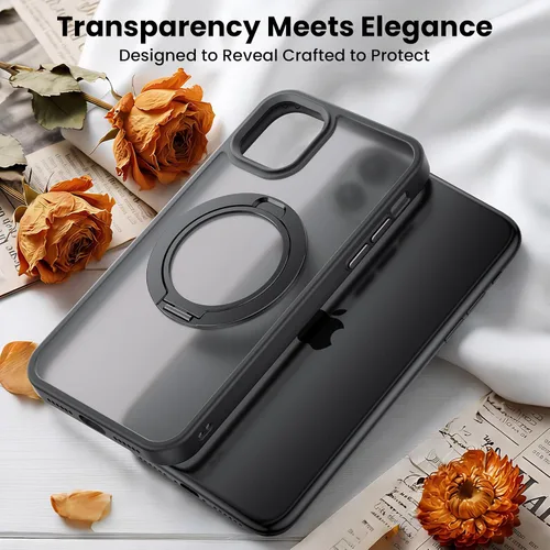 Vista 5 de Funda para iPhone 11, funda magnética con función atril [protección de grado militar] y [compatible con MagSafe], funda protectora delgada