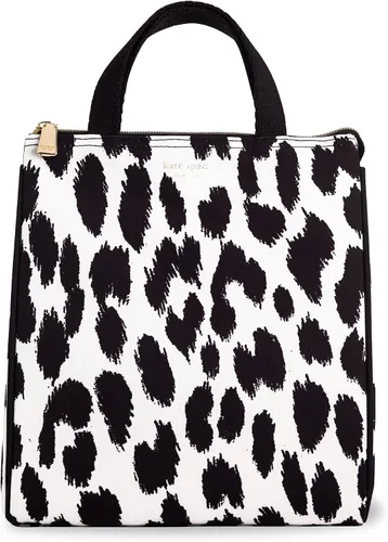 Vista 27 de Kate Spade New York Bolsa de Almuerzo Portátil Suave Refrigeradora, Bolso Térmico con Forro Interior Aislante Plateado y Bolsillo de Almacenamiento