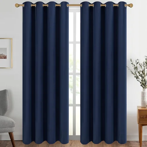 Vista 106 de Diraysid Cortinas opacas beige con ojales para dormitorio, con aislamiento térmico, cortinas de oscurecimiento de habitación, 38 x 54 pulgadas, 2