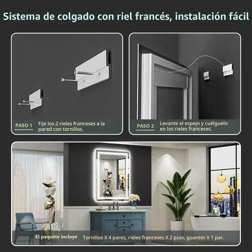 Vista 9 de 24x32 LED Bathroom Mirror, Backlit & Front Lit Lighted Mirror Retroiluminado+luz frontal