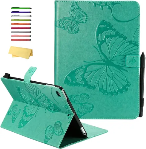 Vista 10 de Funda para iPad de 6ª/5ª generación de 9.7 pulgadas 2018/2017, para iPad Air 2/Air 1 con soporte, soporte para lápices, bolsillo