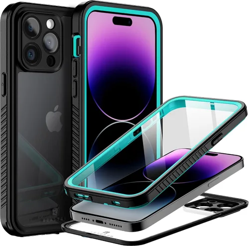 Vista 16 de BEASTEK Funda impermeable para iPhone 14 Pro, funda subacuática a prueba de golpes, a prueba de polvo, serie FSN con protector de pantalla integrado