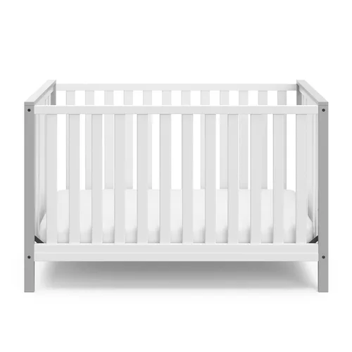 Vista 3 de Storkcraft Modern Pacific - Cuna convertible 5 en 1 (negro) – Certificado GREENGUARD Gold, se convierte de cuna de bebé a cama infantil y cama