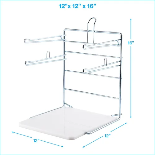 Vista 10 de SSWBasics Soporte para Bolsas de Comestibles de Plástico - Soporte de Chrome Duradero para Fácil Almacenamiento - Se Adapta a Bolsas de 11½"W x 6"D