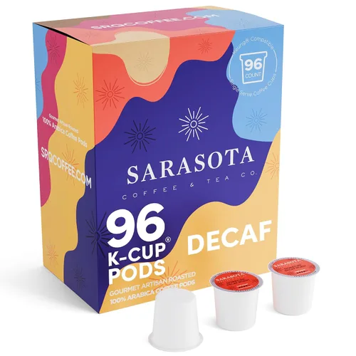 Vista 13 de Sarasota K-Cup Cápsulas de café Café con sabor a tostado medio Brownie de nuez y canela Una porción para cafeteras Keurig Gourmet, bajo