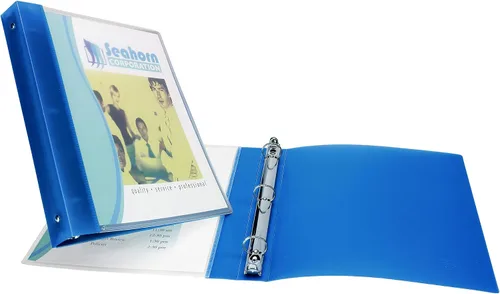 Vista 2 de Avery, encuadernado flexible con anillos de 0.5 pulgadas, color azul, 1 fólder (17670), Azul For Everyday School and Office Use, See-Through Front