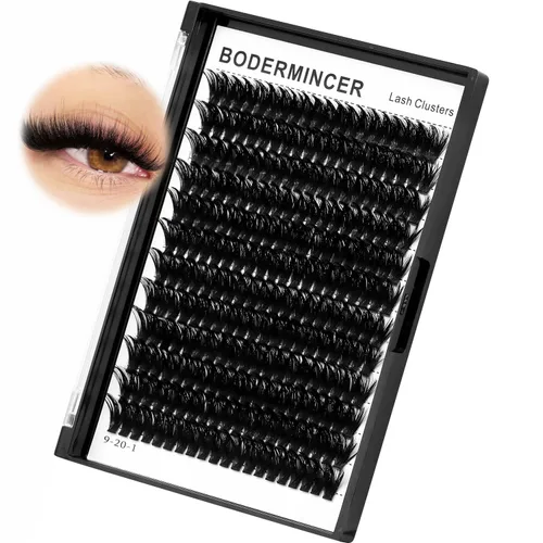Vista 2 de Bodermincer 7D/10D/20D/30D/40D/50D/60D/80D/100D Rizo D, 240 unidades, extensiones de pestañas postizas, individuales y en racimo, pestañas falsas